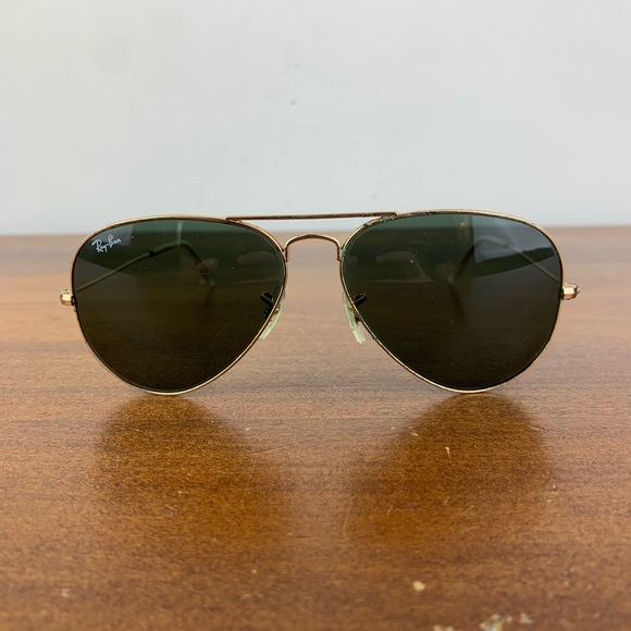 Ray-Ban Aviator Large Metal RB3025 58-14 135 3N Sunglasses Gold *Scratched* - Picture 1 of 16